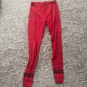 PINK Victoria's Secret Red Leggings Pajama Pants